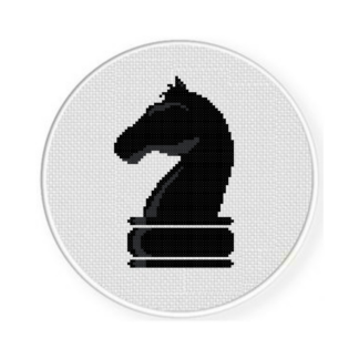 Knight Chess Piece Cross Stitch Pattern