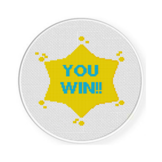 You Win Cross Stitch Pattern