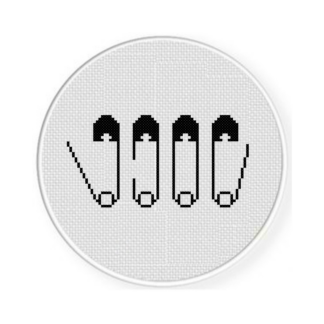 Safety Pins Cross Stitch Pattern