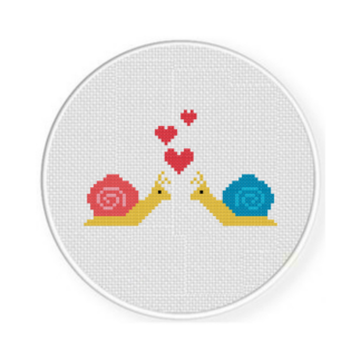 Little Snails Cross Stitch Pattern