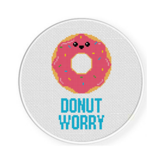 Donut Worry Cross Stitch Pattern