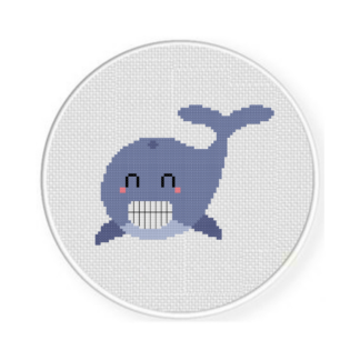 Happy Whale Cross Stitch Pattern