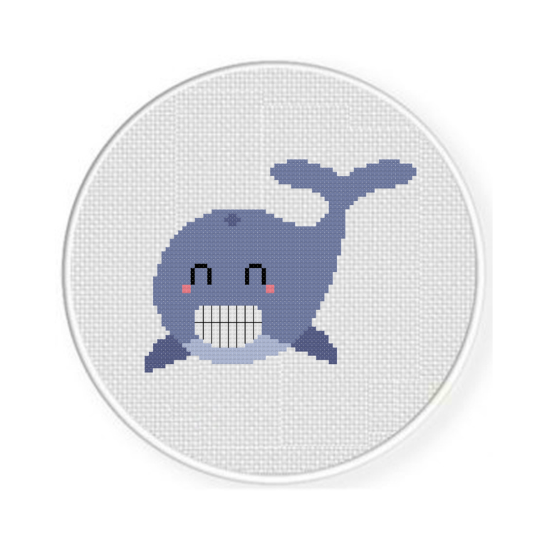 Happy Whale Cross Stitch Pattern – Daily Cross Stitch