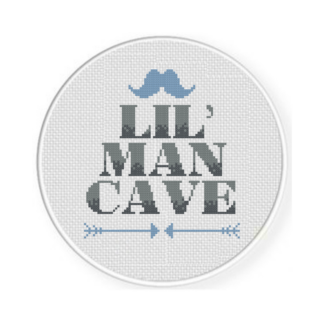 Little Man Cave Cross Stitch Pattern
