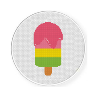 Melting Popsicle Cross Stitch Pattern