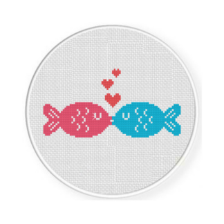 Kissy Fishy Cross Stitch Pattern