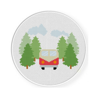 Camp Van Cross Stitch Pattern