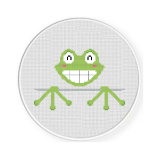 Happy Frog Cross Stitch Pattern