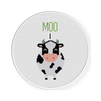 Moo Cross Stitch Pattern