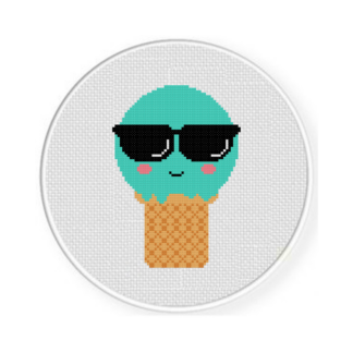 Cool Ice Cream Cross Stitch Pattern