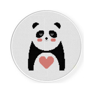 Panda Love Cross Stitch Pattern