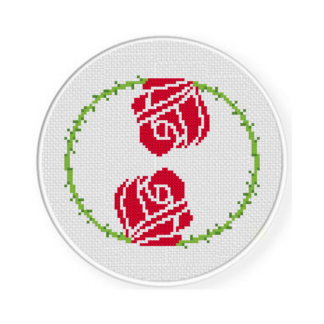 Rose Border Design Cross Stitch Pattern