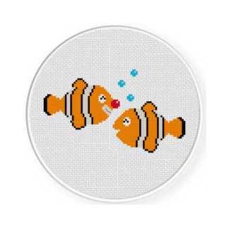 Funny Clown Fish Cross Stitch Pattern