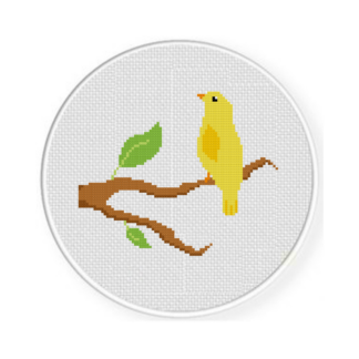 Bird On A Branch Cross Stitch Pattern