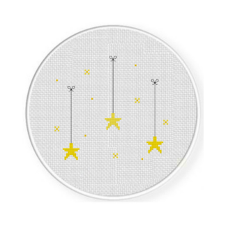 Hanging Stars Cross Stitch Pattern