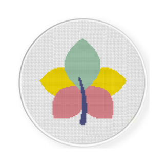Funky Leaf Cross Stitch Pattern