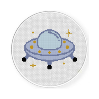 Cute UFO Cross Stitch Pattern