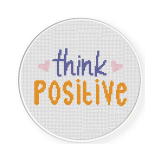 Think Positive Cross Stitch Pattern
