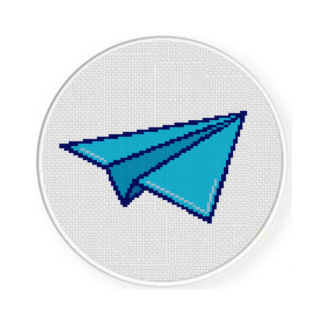 Paper Plane Cross Stitch Pattern