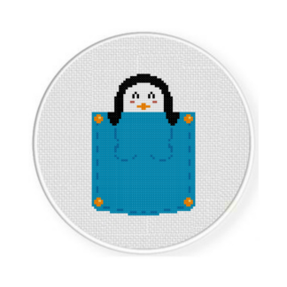 Pocket Penguin Cross Stitch Pattern