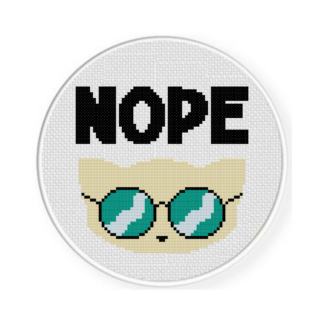 Cat Nope Cross Stitch Pattern