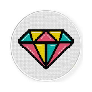 Colorful Diamond Cross Stitch Pattern