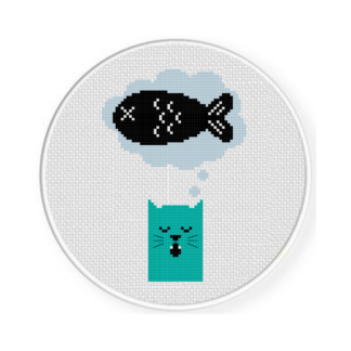 Sleepy Cat Cross Stitch Pattern