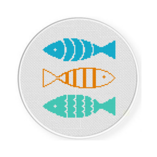 Three Fishy Cross Stitch Pattern