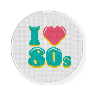Love The 80's Cross Stitch Pattern