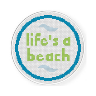 Life's A Beach Cross Stitch Pattern