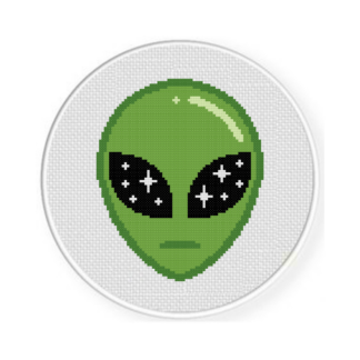 Alien Head Cross Stitch Pattern