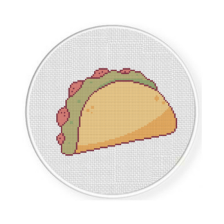 Taco Cross Stitch Pattern