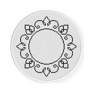 Pretty Round Frame Cross Stitch Pattern