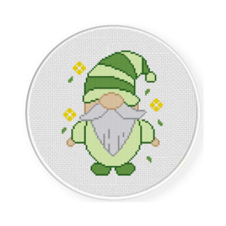 Garden Gnome Cross Stitch Pattern