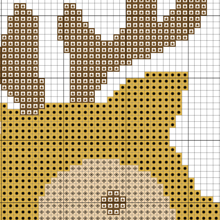 Cute Deer Head Cross Stitch Pattern Daily Cross Stitch