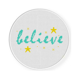 Believe Cross Stitch Pattern