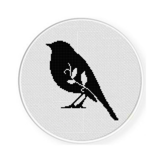 Bird Foliage Cross Stitch Pattern
