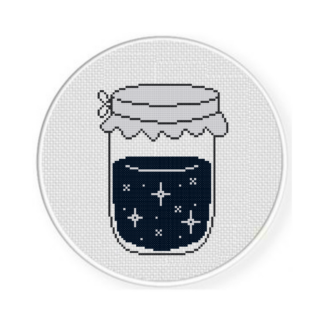 Jar Full of Stars Cross Stitch Pattern