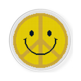 Smiley Peace Cross Stitch Pattern