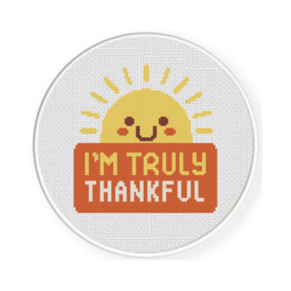 Truly Thankful Cross Stitch Pattern
