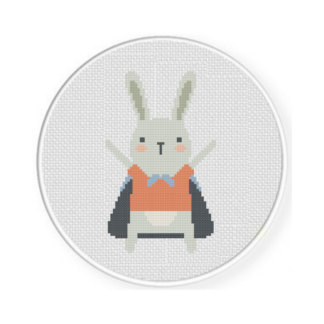 Super Hero Bunny Cross Stitch Pattern