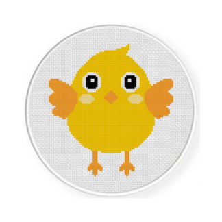Round Chick Cross Stitch Pattern