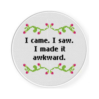 I Made it Awkward Cross Stitch Pattern