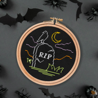 Spooky Crow Glow Cross Stitch Pattern