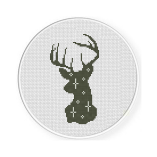 Silhouette Buck Cross Stitch Pattern