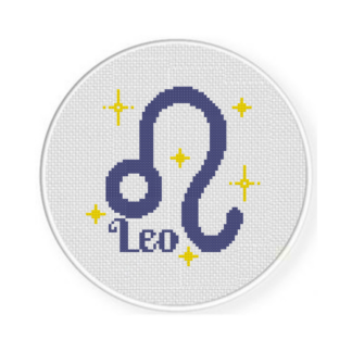 Leo Stars Cross Stitch Pattern