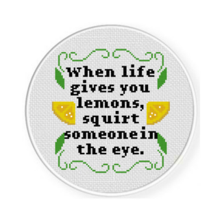 When Life Gives You Lemons Cross Stitch Pattern