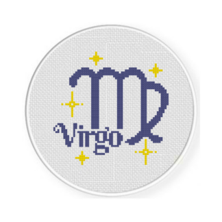 Virgo Stars Cross Stitch Pattern