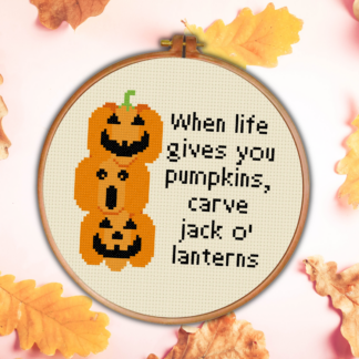 When Life Gives you Pumpkins Cross Stitch Pattern