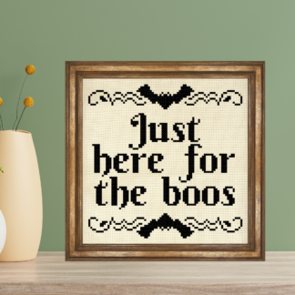 Just Here For The Boos Cross Stitch Pattern
